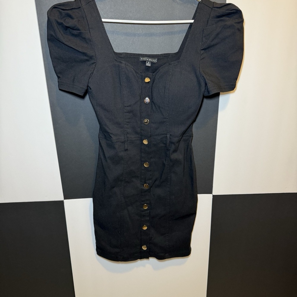 Haute Monde Black Mini Dress